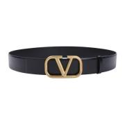 Valentino Garavani Nero Buckle Bälte Black, Herr