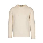 Daniele Fiesoli Räfflad Ull Cashmere Turtleneck Tröja Beige, Herr