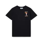 Casablanca Sportig Svart T-shirt med La Flamme Du Sport Print Black, H...