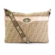 Fendi Vintage Pre-owned Canvas axelremsvskor Beige, Dam