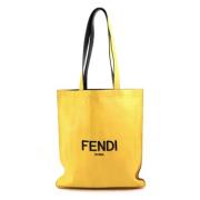 Fendi Vintage Pre-owned Laeder axelremsvskor Yellow, Herr