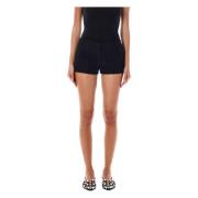 The Attico Svarta Mini Shorts Aw24 Black, Dam