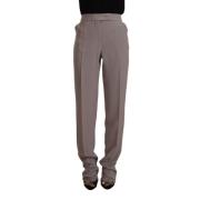 Armani Elegant High-Waist Byxor i Silkeblandning Gray, Dam