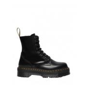 Dr. Martens Klassiska släta läderstövlar Black, Dam