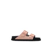 Birkenstock Arizona Raffia Sandaler Pink, Dam