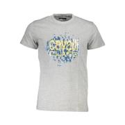 Cavalli Class Tryckt Logot-shirt Gray, Herr