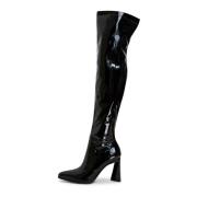 Cesare Gaspari Chic Over The Knee Boots - Svart Black, Dam