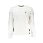 North Sails Borstad Bomullssweatshirt med Applique Logo White, Herr