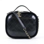 Chanel Vintage Pre-owned Laeder axelremsvskor Black, Dam