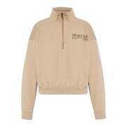 Sporty & Rich Hög Krage Sweatshirt Beige, Unisex