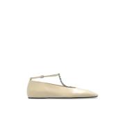 Jil Sander Läder ballerinaskor Beige, Dam