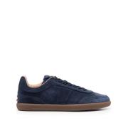 Tod's Blå Läder Sneakers Panel Design Blue, Herr