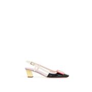 Roger Vivier Färgblock Lackläder Slingback Pumps Multicolor, Dam