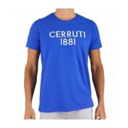 Cerruti 1881 Broderad Logotshirt - Coloratura Blue, Herr