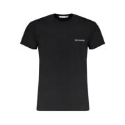 Trussardi Svart T-shirt med Logo Print Black, Herr