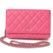 Chanel Vintage Pre-owned Tyg chanel-vskor Pink, Dam