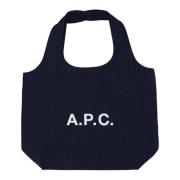 A.p.c. Blå Väskor med Stora Handtag Blue, Dam