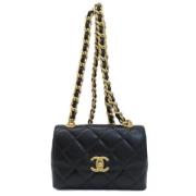 Chanel Vintage Pre-owned Tyg chanel-vskor Black, Dam