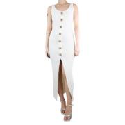 Balmain Pre-owned Pre-owned Viskos klnningar White, Dam