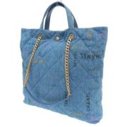 Chanel Vintage Pre-owned Tyg chanel-vskor Blue, Dam