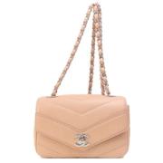 Chanel Vintage Pre-owned Tyg chanel-vskor Pink, Dam