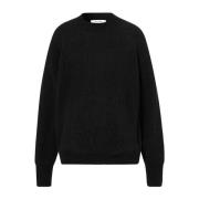 IVY OAK Mjuk Alpacka Blandning Raglan Jumper Black, Dam