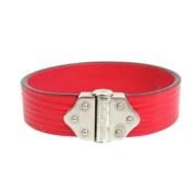 Louis Vuitton Vintage Pre-owned Laeder armband Red, Dam