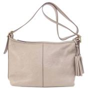 Coach Pre-owned Pre-owned Tyg axelremsvskor Beige, Dam