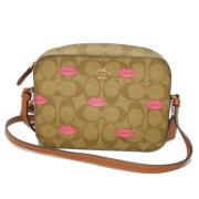 Coach Pre-owned Pre-owned Tyg axelremsvskor Beige, Dam