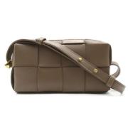 Bottega Veneta Vintage Pre-owned Laeder axelremsvskor Beige, Dam