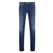 Re-Hash Blå Slim Fit Dragkedja Ficka Jeans Blue, Herr