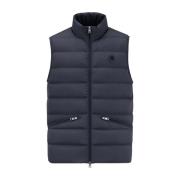 Moncler Blå Ärmfri Puffer Väst Blue, Herr