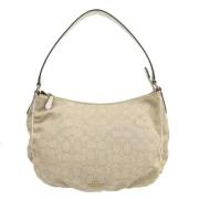 Coach Pre-owned Pre-owned Tyg axelremsvskor Beige, Dam