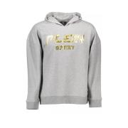 Plein Sport Grå Hoodie i Bomull Gray, Herr