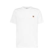 Maison Kitsuné Premium Cotton Crew Neck Logo T-Shirt White, Herr