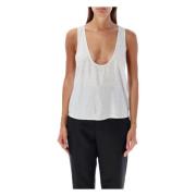 Retrofête Kristall Tanktop Vit Glittrande White, Dam