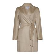 Max Mara Beige Cashmere Kappa Kimono Ärmar Beige, Dam