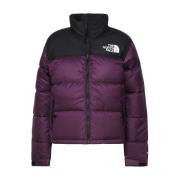 The North Face Svartkräm Gåsdun Kvadratisk Kappa Purple, Dam