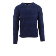 Armani Exchange Blå Bomull Linne Crewneck Tröja Blue, Herr