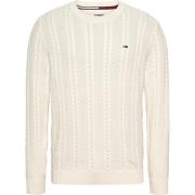 Tommy Jeans Vit Crewneck Sweater Beige, Herr