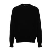 Palm Angels Stiliga Sweaters Kollektion Black, Herr