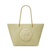 Tory Burch Ella Chain Nylon Toteväska Beige, Dam