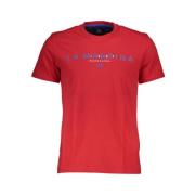 La Martina Elegant Rosa Bomull T-shirt Red, Herr