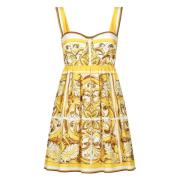 Dolce & Gabbana Gula Klänningar Sweetheart Neckline Ärmlös Yellow, Dam