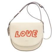 Coach Pre-owned Pre-owned Tyg axelremsvskor Beige, Dam