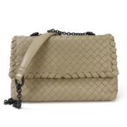 Bottega Veneta Vintage Pre-owned Laeder axelremsvskor Beige, Dam