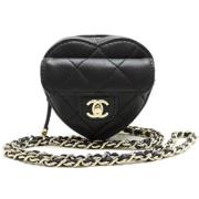 Chanel Vintage Pre-owned Tyg chanel-vskor Black, Dam