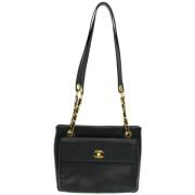 Chanel Vintage Pre-owned Tyg chanel-vskor Black, Dam