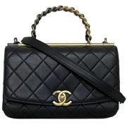 Chanel Vintage Pre-owned Tyg chanel-vskor Black, Dam