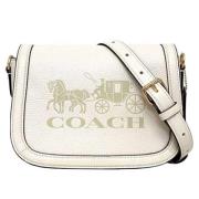 Coach Pre-owned Pre-owned Tyg axelremsvskor Beige, Dam